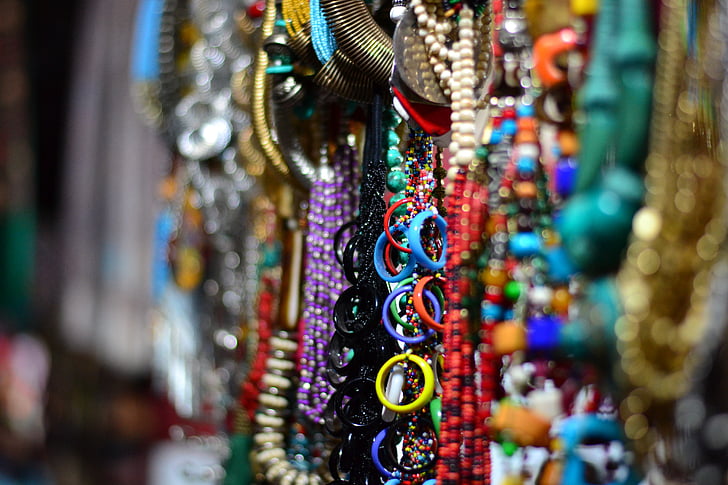 pärlor, halsband, smycken, tillbehör, färgglada, gåva, stil