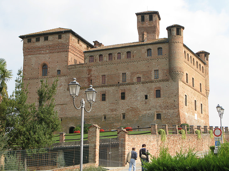 hrad, Piemont, grisane cavour, Itálie