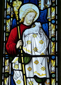 kostelní okno, barevné sklo, Anglie, Spojené království, kostel, obrázek, historicky