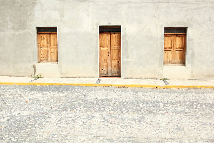 ドア, windows, ホーム, 家, メキシコ, コピー スペース, 窓やドア