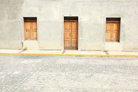 porta, Windows, casa, casa, Mèxic, espai de còpia, finestres i portes