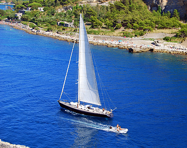 sailing boat, boat, sea, water, porto venere, liguria, italy