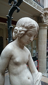 Статуя, Нант, Франция, девочка, Белый, скульптура, Архитектура