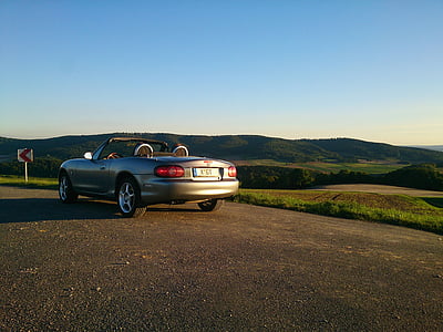 Mazda, MX 5, convertible, descapotable, obrir, Serra, paisatge