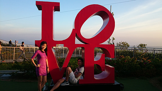 Filipinas, amigos, vacaciones, amor, estatua de, pareja, viaje