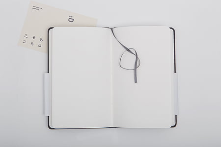 Buch, Notebook, Tagebuch, Tabelle, Arbeit, Büro, Lesezeichen