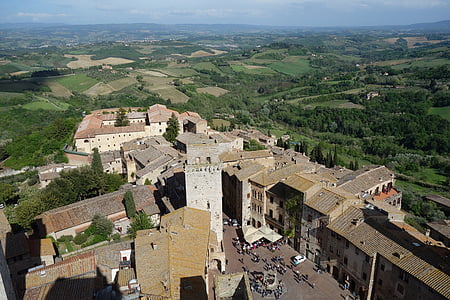 San gimignano, Toscana, zona rurală, Italia, Panorama, peisaj, turism