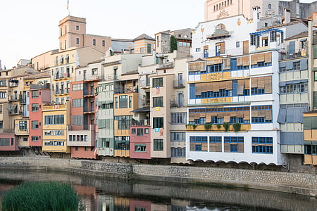 paesaggio, fiume, Spagna, Catalogna, Catalunya, Costa brava, paesaggio urbano