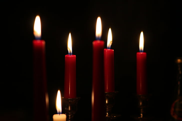 κεριά, φως των κεριών, σκούρο, Ρομαντικές αποδράσεις, φλόγα, κερί, φως