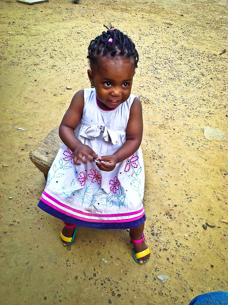 bambino, ragazza, africano, nero, carina, Ghana