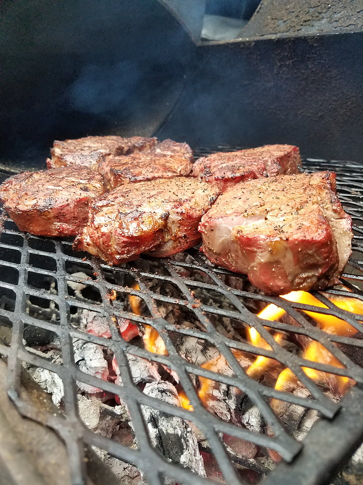 viande, steak, Grill, barbecue, viande bovine, repas, filet mignon