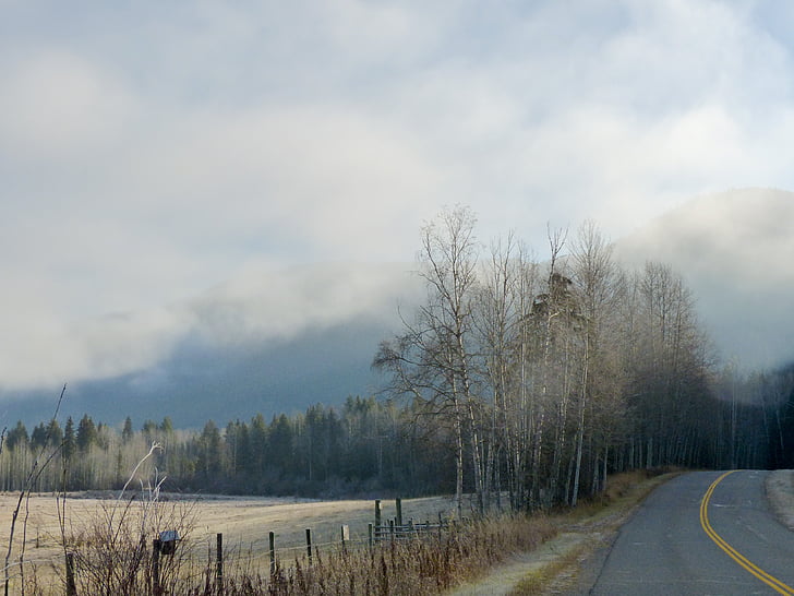 早朝, 日の出, 雲, canim 湖, ブリティッシュ コロンビア州, カナダ, 風景