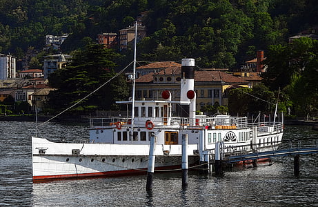 schip, Paddle steamer, stoomboot, Steamboat, Paddle steamers, stoom aangedreven, historisch