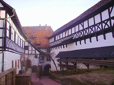 Eisenach, Vokietija, pastatų, dangus, debesys, Architektūra, ne