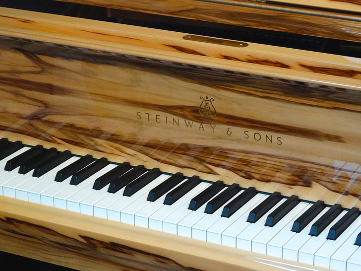 piano, tuts piano, kayu alat