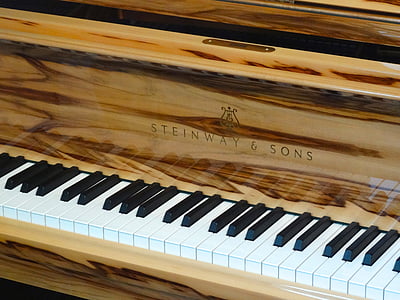 klavír, klávesy, dřevo nástroje