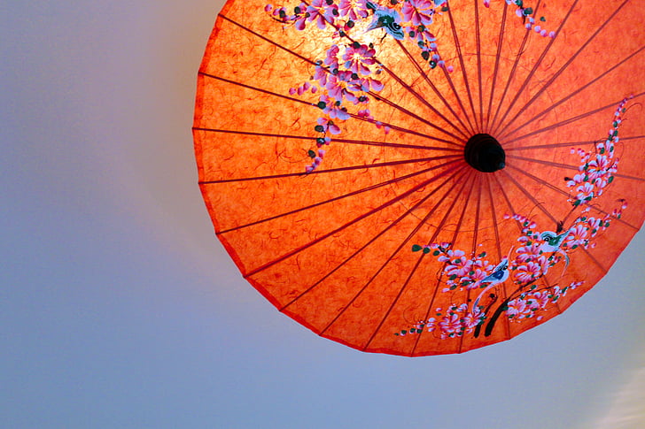 thailand, parasol, japan, bangasa, tee, paper parasol, lampshade