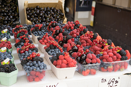 berries, food, vitamins, red, black, blueberries, blackberries