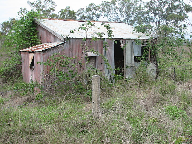 Tin shack, Etusivu, Queensland, Australia, House, rakennus, vanha