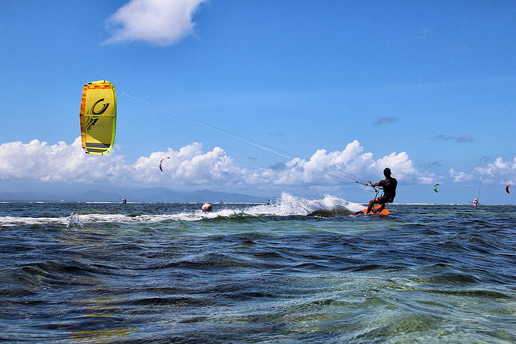 zmaj surfanje, Bali, Sanur, vodeni sportovi, Akcija, Vjetar, valovi