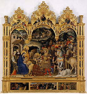 bizantino, retablo, arte