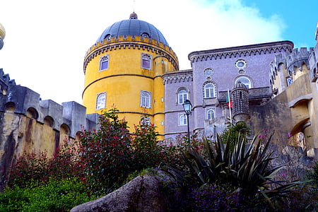 hrad, budova, Architektura, palác, Sintra, Portugalsko