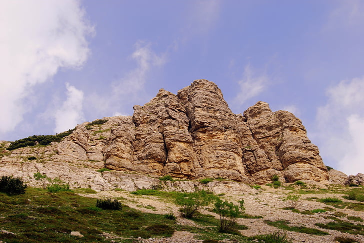 산, dolomites, 바위, 이탈리아, 작은 dolomites, 스카이