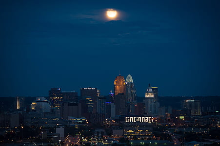Cincinnati, Ohio, thành phố, đường chân trời, tòa nhà, tòa nhà chọc trời, kiến trúc