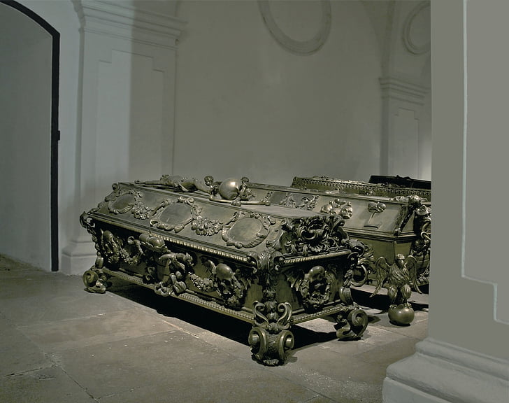Maria theresia, sarkofagen, Kaisergruft, Wien, Østrig, gamle, Bronze