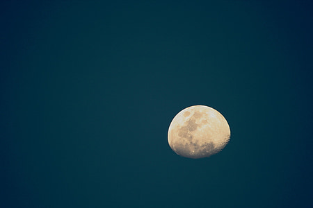 Luna, la mitad, depilación con cera, luz, brillante, cielos, cielo