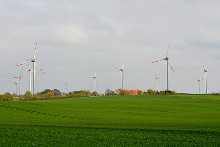 technológia, természet, windräder, Mecklenburg
