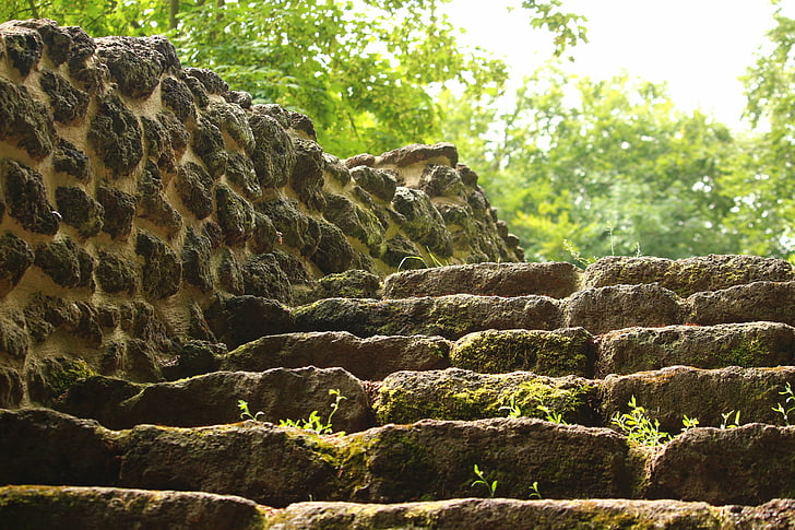 escales, ruïna, paret, rasenerz, acumulacions de pedra, gespa eisenstein, Ludwigslust-parchim