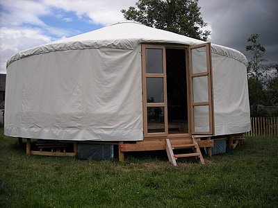 tenda, bangunan kayu, rumah, tenda rumah, tenda bulat