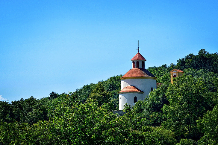 Želkovice, rotunda românica, Deus, Igreja, plano de fundo, papel de parede