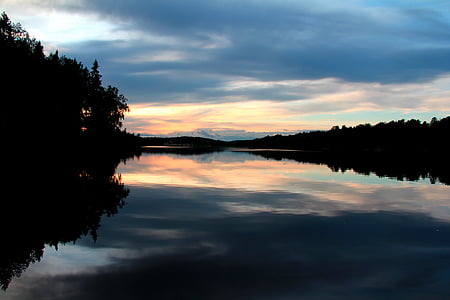 Laguna, naturen, konstgjorda, sjön, reflektion, Sky, solnedgång