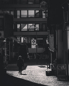 zona del Ruhr, Alemanya, Recklinghausen, BW, blanc de negre, SW, fotografia de carrer