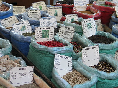 urter, pepper, lavere, markedet, Frankrike, mat