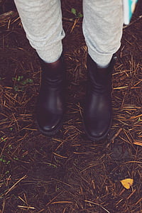 botas, zapatos, otoño, zapato, personas, al aire libre, pierna humana