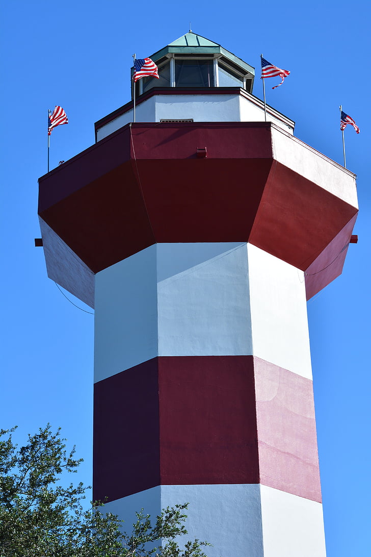 Lighthouse, röd, vit