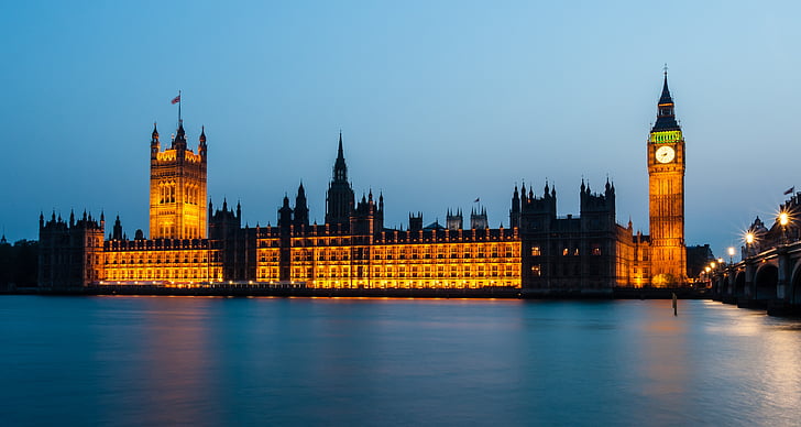 Häuser des Parlaments, London, Parlament-Brücke, England, Wahrzeichen, berühmte, Stadtbild