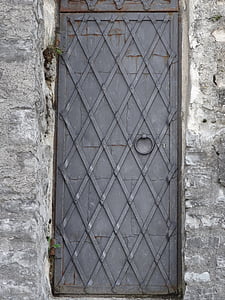 metal, door, hinge, secure, entrance, narrow, doorway