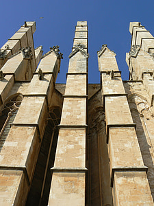 buttresses, katedralen, Palma de mallorca