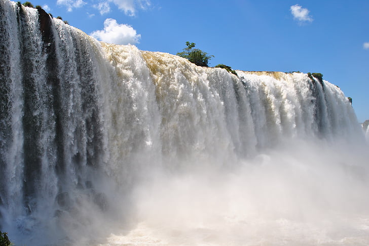 waterfall, cataracts, rio, foz do iguaçu, nature, cold temperature, winter