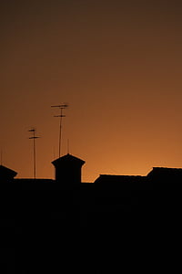 Βενετία, Βένετο, ηλιοβασίλεμα, στέγη, στέγες, τζάκι, Garret