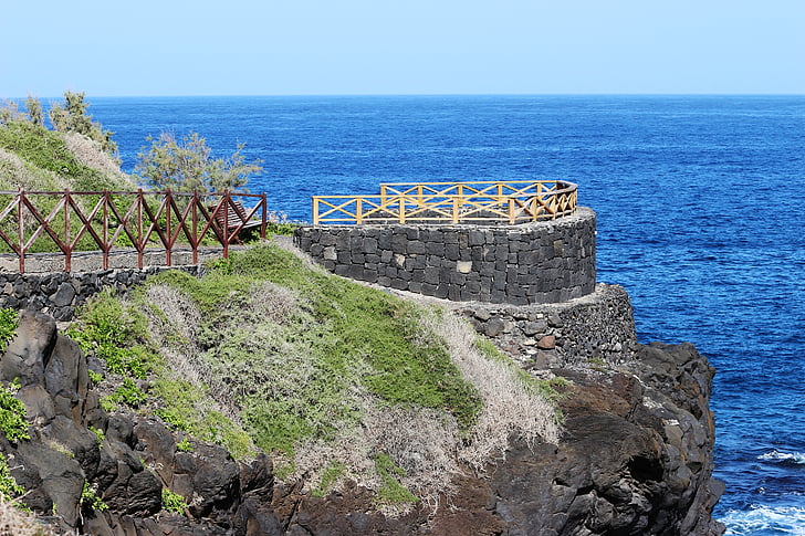 Canarische eilanden, Tenerife, Spanje, natuur, landschap, Cliff, kust