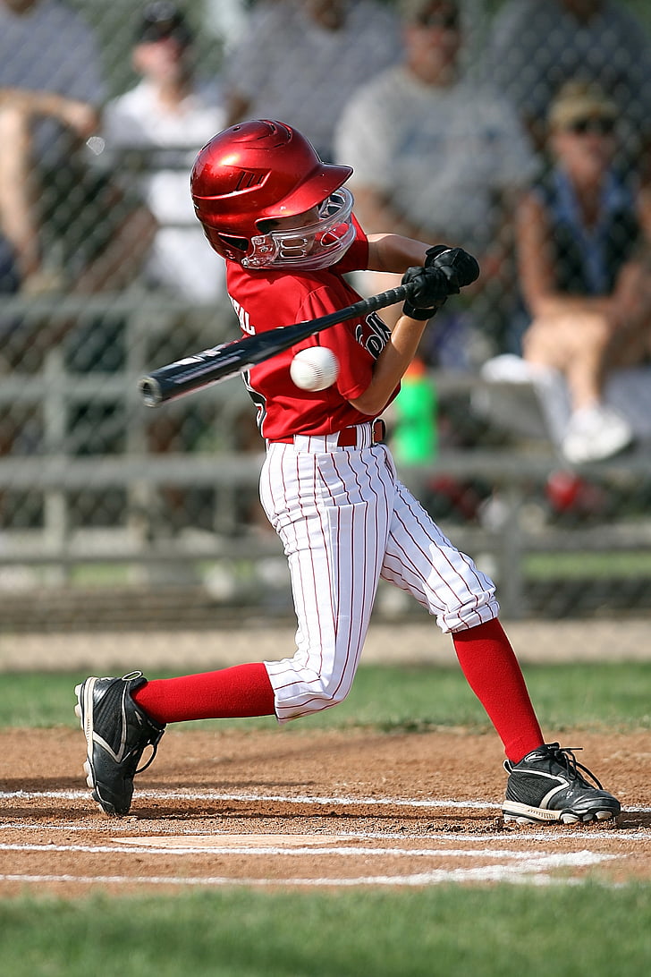 baseball, batter, baseball bat, ball, hitter, little league, young