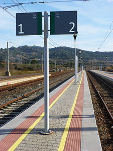platform, station, train, railway, via