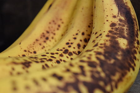 bananas, spots, yellow, background, food, fruit, nutrition