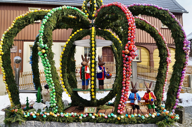 påske godt, hinterhermsdorf, saksiske Schweiz, påske, brugerdefinerede, dekoration, påske bunny