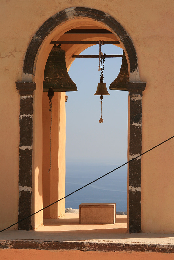 Grèce, Santorin, Cyclades, la côte, paysages, mer, vacances